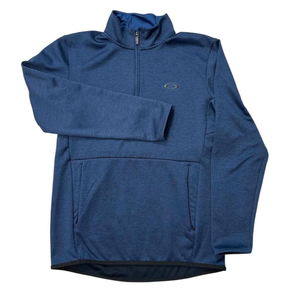 Oakley Quarter/‎ 1/4 Zip Lightweight Pullover Blue Jacket Men's - Small